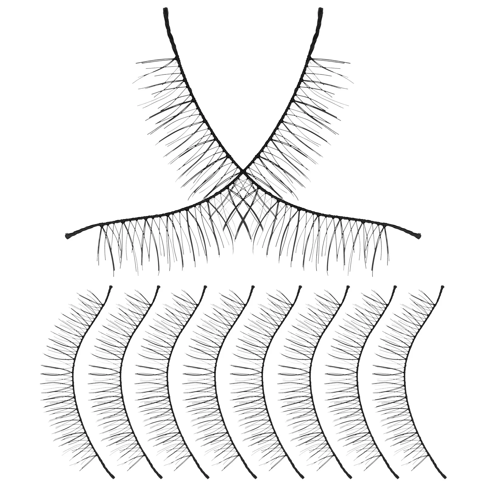 Cílios postiços longos e grossos, aparência natural, maquiagem para mulheres, festa, uso diário, cílios postiços, cílios longos