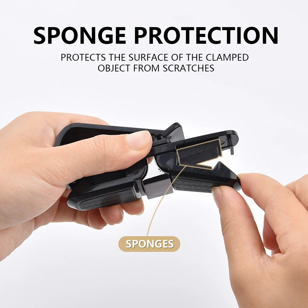 1 قطعة منظم عالمي متين لنظارات السيارات حاجب الشمس مشبك بطاقات التذاكر 180 درجة النظارات جبل اكسسوارات السيارات الداخلية #5