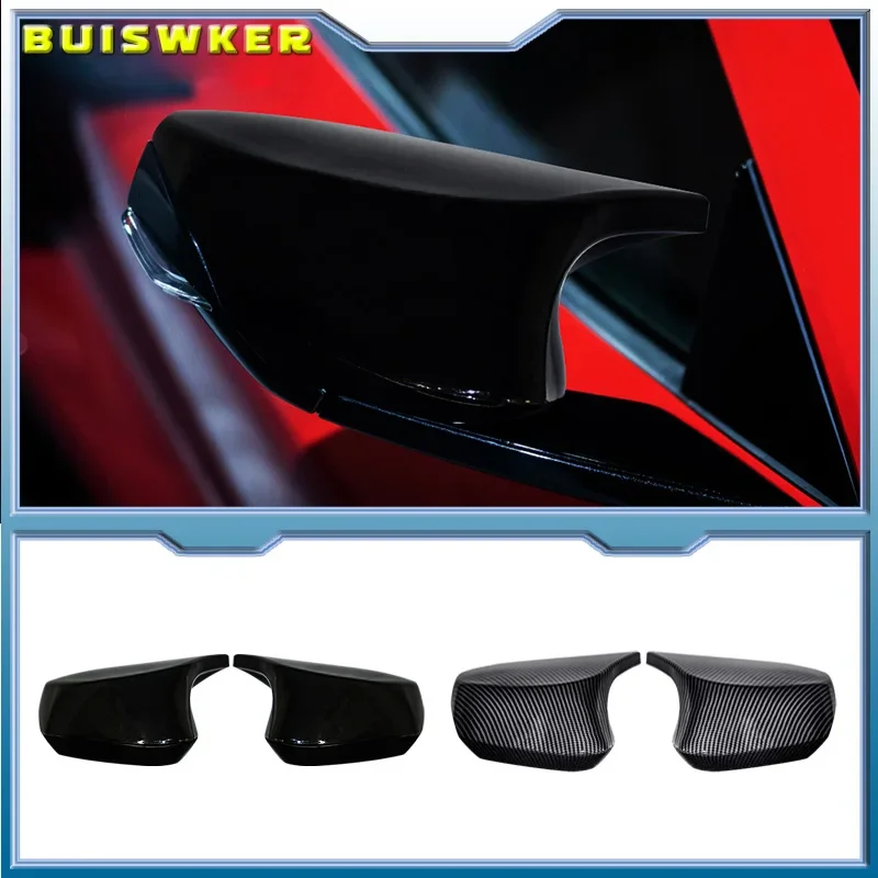 

Rearview Side Mirror Trim Cover Cap Fit For Chevrolet Corvette C8 2020-2024 External Car Accessories Glossy Black Carbon pattern