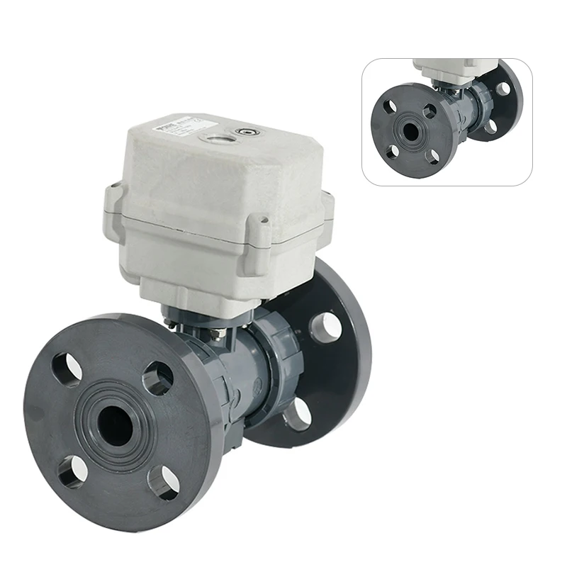 Mini Smart 304 Stainless Steel Electric Motorized Automatic Flange Water Control Actuator Ball Valve For Carbon Filter