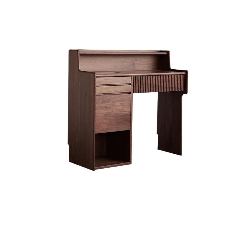 

Piano Dresser Modern Simple Bedroom Makeup Table Storage Nordic Vintage Black Walnut Table Makeup Table