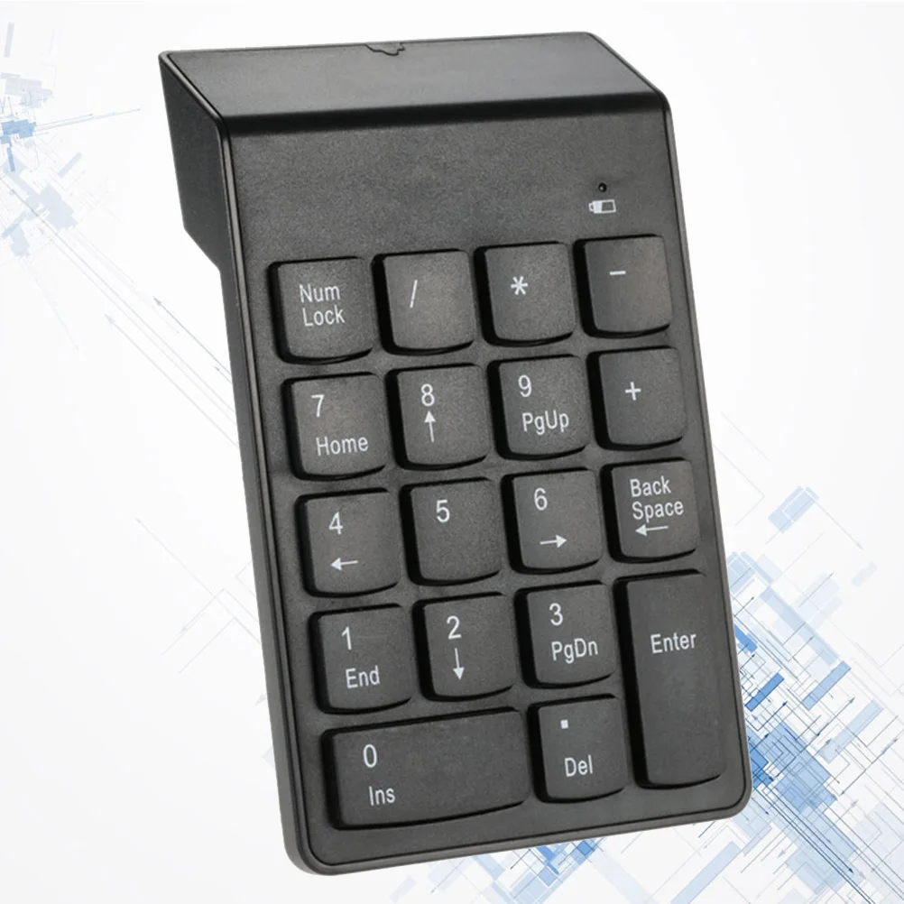

Wireless Numeric Keypad 2.4G 18-Key Mini Number Pad Mechanical Keyboard Tactile Click Sound For Pc Black