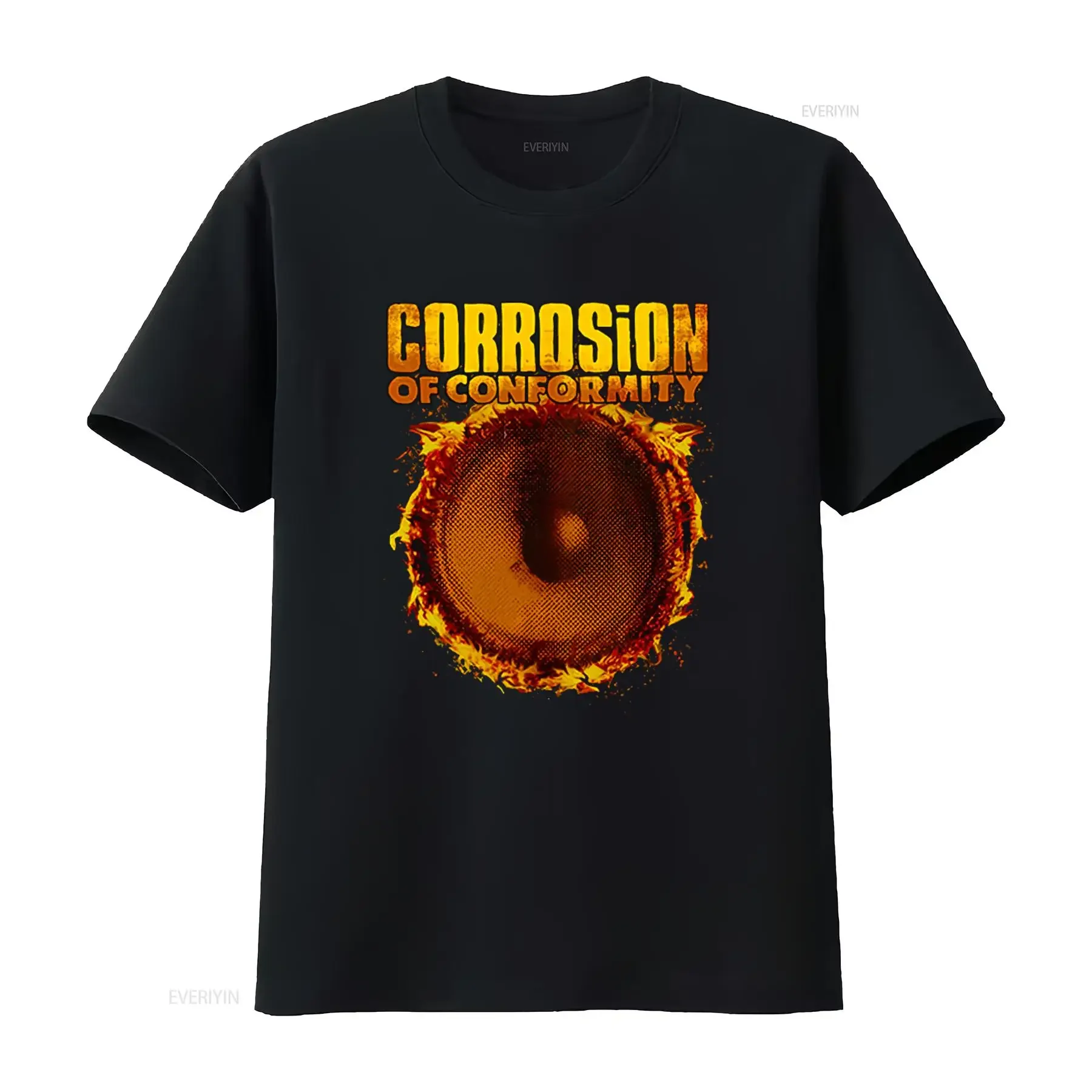 CORROSION OF CONFORMITY 'Deliverance' Rock Band T Shirt Flame Speaker Design Premium Quality for Music Fans vintage Washed