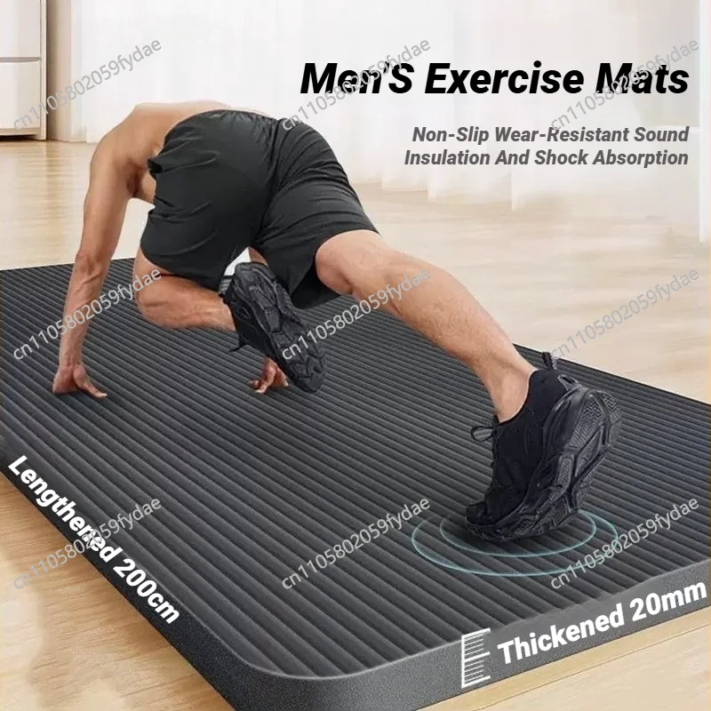 Two-Piece Set High Quality Extra Sport Thick Nbr Non-Slip Yoga Mats For Fitness Pilates Gym Home Tasteless Spor Universal Men