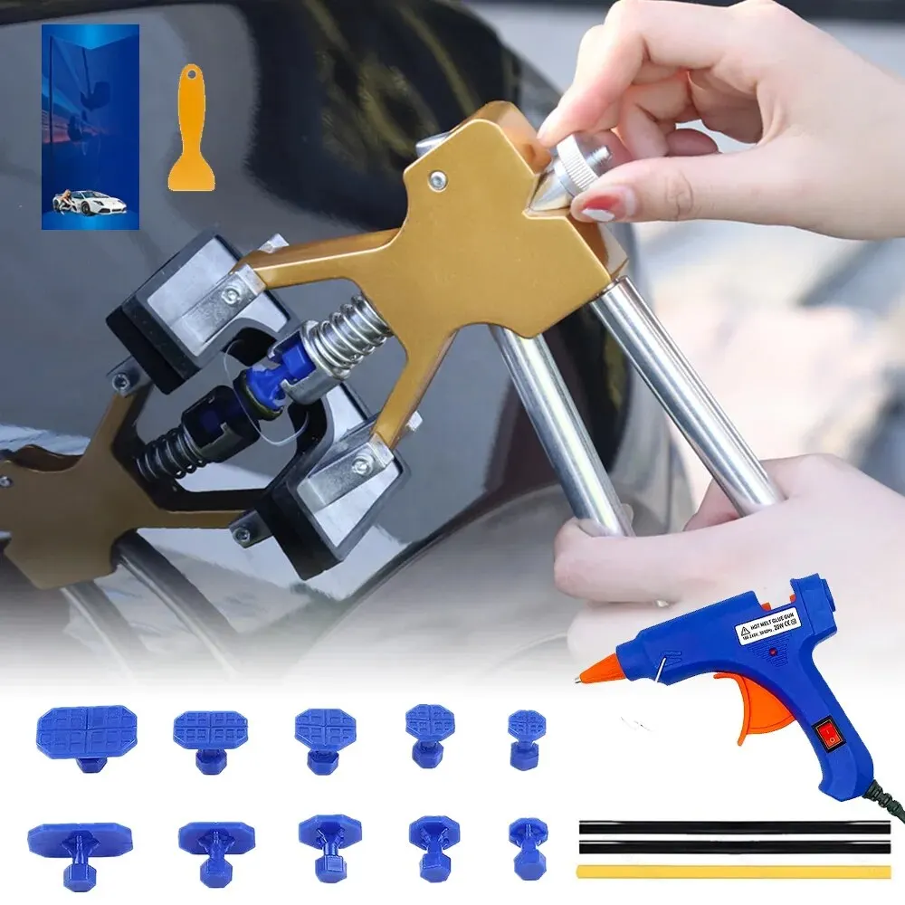 Car Body Paintless Dent Repair Tools Dent Repair Kit For Auto Hail Pit Dent Puller With Glue Puller Tabs Removal