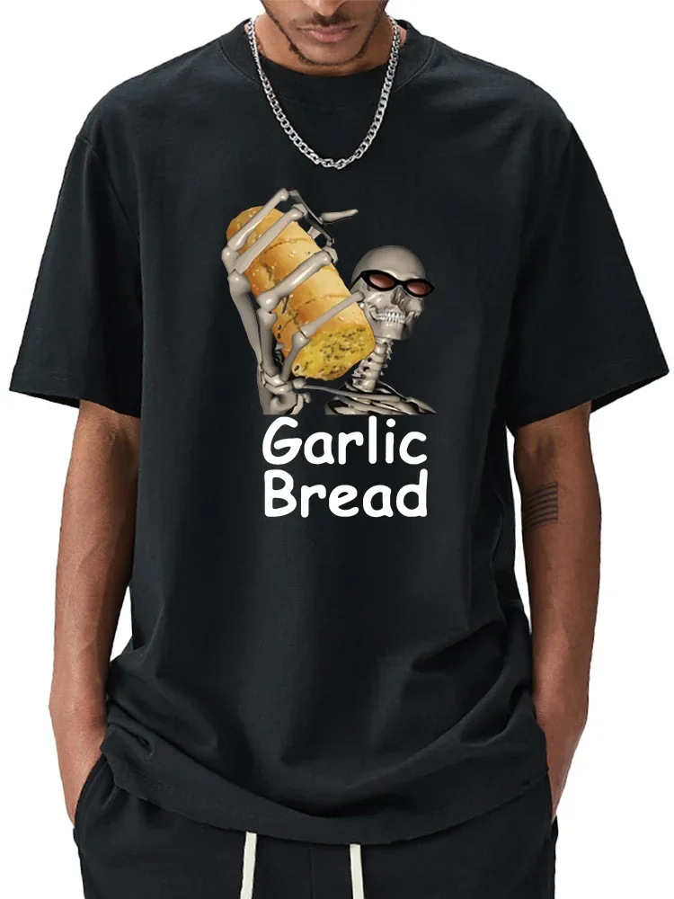 

Garlic Bread Men T Shirt Graphic Vintage 100% Cotton When Ur Mom Com HOM N Maek Hte Unisex Summer Women Tshirts Loose Streetwear