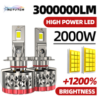 ACTVTCA 2000W H7 H4 H11 LED CANBUS Lamp 9005 HB3 9006 HB4 H8 H9 9012 HIR2 Car LED Headlight Bulb 3000000LM 12V 24V Auto Headlamp