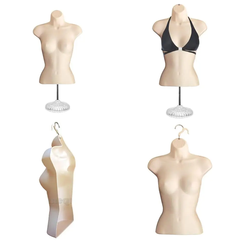 

Hollow Back Mannequin Set with Acrylic Stand and Metal Pole, S-M Sizes