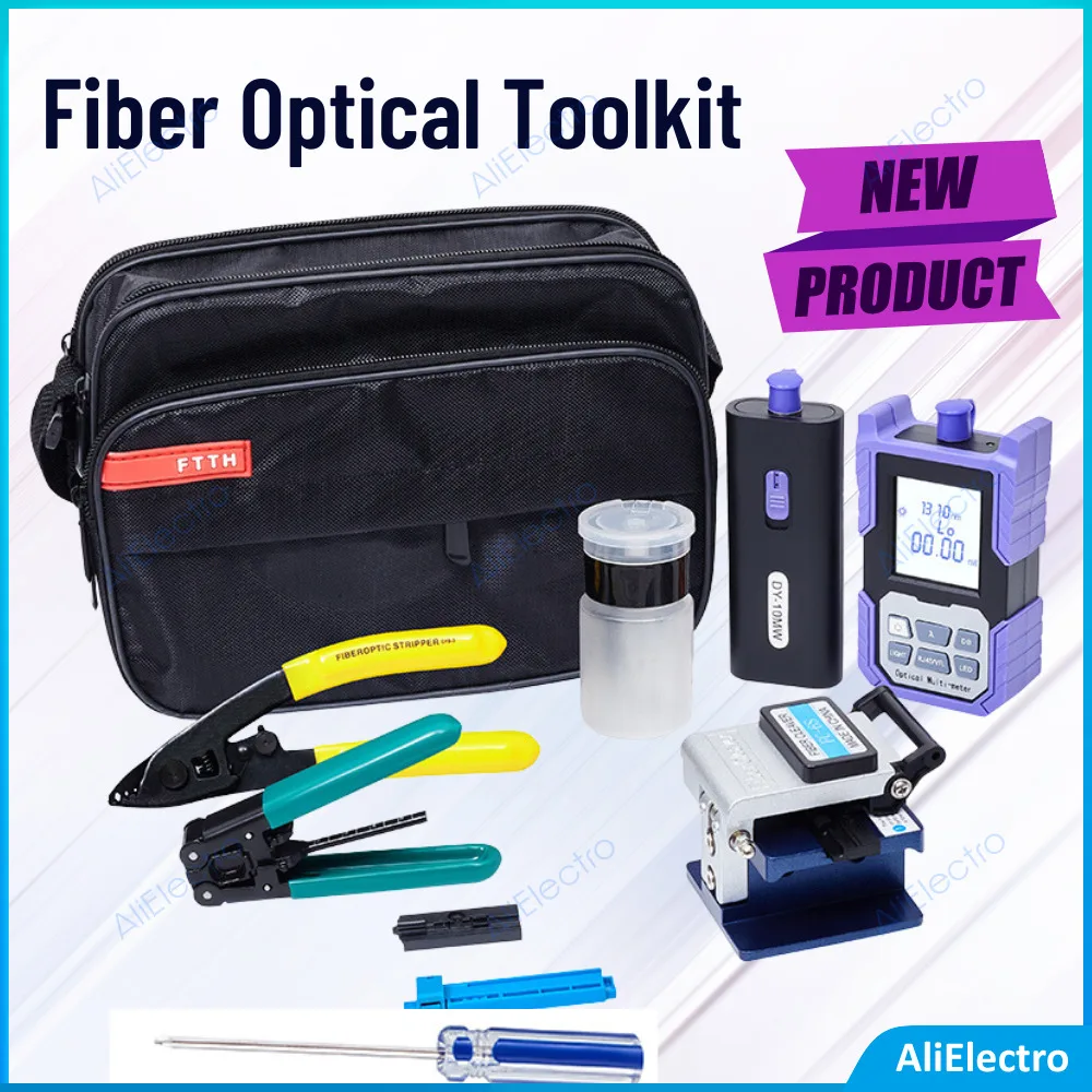 Fiber Optic Cold connection Tool Kit Visual Fault Locator 10km Optical Power Meter FC-6s o SKL-6C Fiber Cleaver