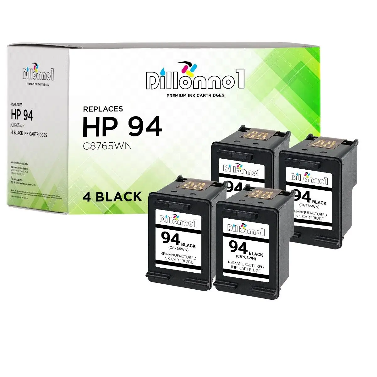 4-pacote para hp #94 c8765wn tinta preta para photosmart b8300 b8330 b8338 b8350 b8353