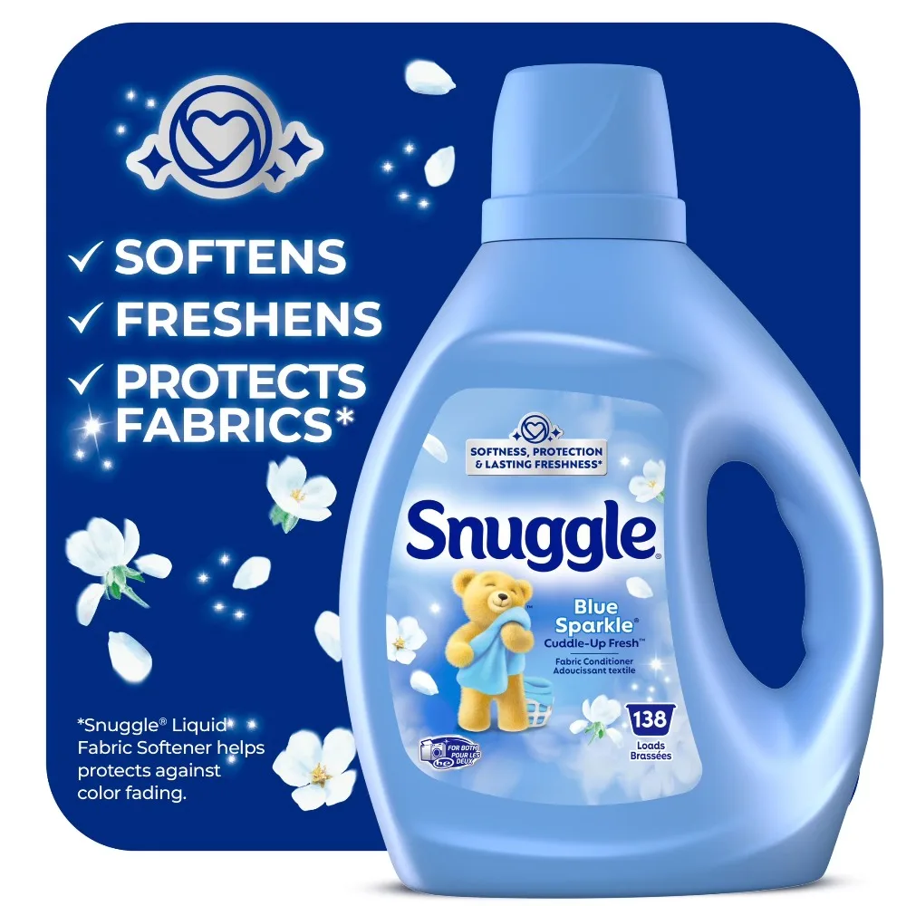 Liquid Fabric Softener Cuddle Up Fresh Blue Sparkle 93.8 oz 138 Loads