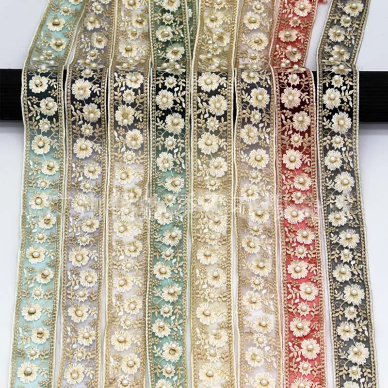 

30 ярдов ручной работы из органзы, вышивка, кружевная лента, бусины, блестки, жемчуг, тюль, сетка, кружевная бейка для одежды «сделай сам», платье с воротником