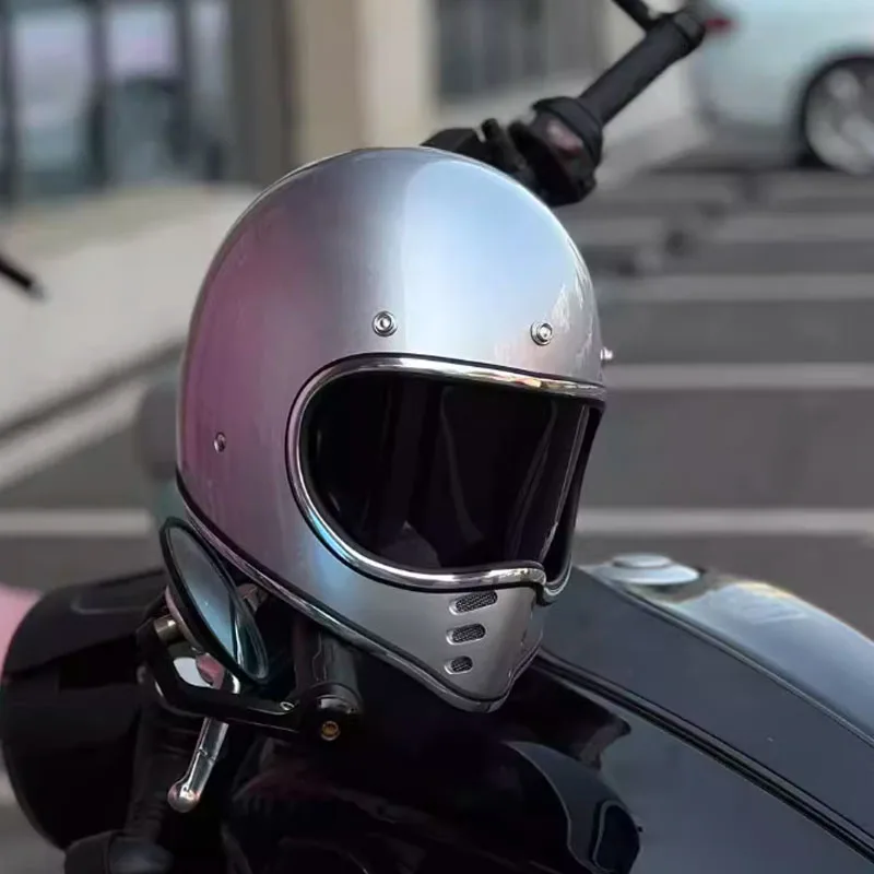 Japanese Style Pointed Mouth Small Helmet Personalized Retro Full Helmet Professional Racing Mini Pointed Helmet for Harley