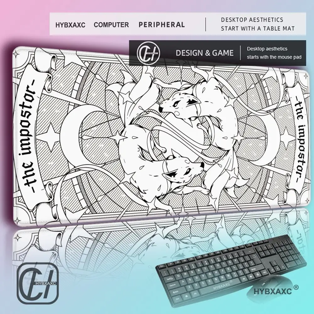 

HYBXAXC Fox MousePad Large Cartoon Desk Mat Protector Gaming Mousepads Table Decor Keyboard Long Pad Notebook Computer Gamer Mat