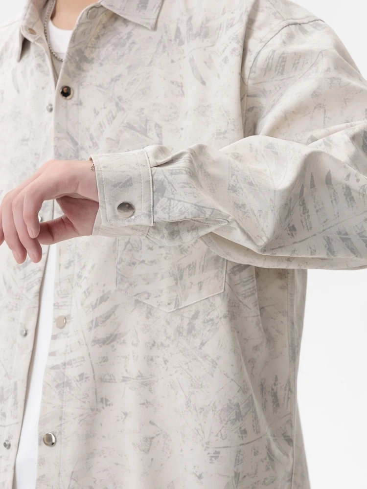 เสื้อแจ็คเก็ตผ้าโพลีเอสเตอร์ทรงหลวม สไตล์ลำลอง แฟชั่น สำหรับผู้ชาย ใส่ทำงาน ใส่เที่ยว ฤดูใบไม้ผลิ ฤดูใบไม้ร่วง รุ่นใหม่