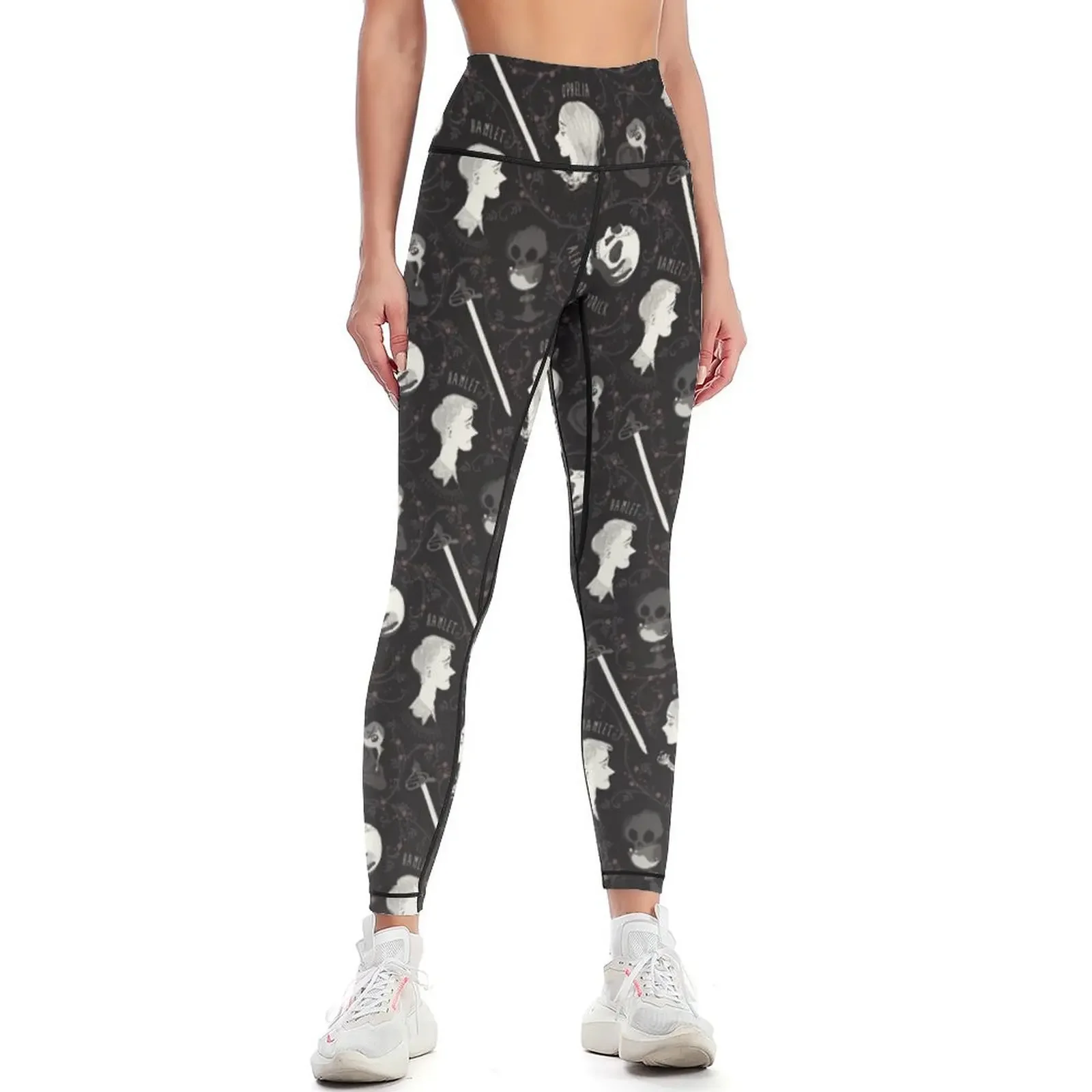 

Shakespearean pattern - Hamlet Leggings Tight fitting woman sportswear gym gym sportswear woman for fitness Womens Leggings