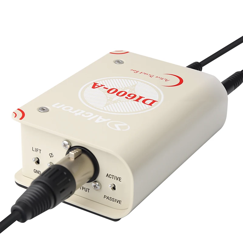 Alctron DI600 Active DI Box مع استجابة تردد واسعة النطاق ولوحة -20 ديسيبل لتوازن الصوت وتقليل التشوه