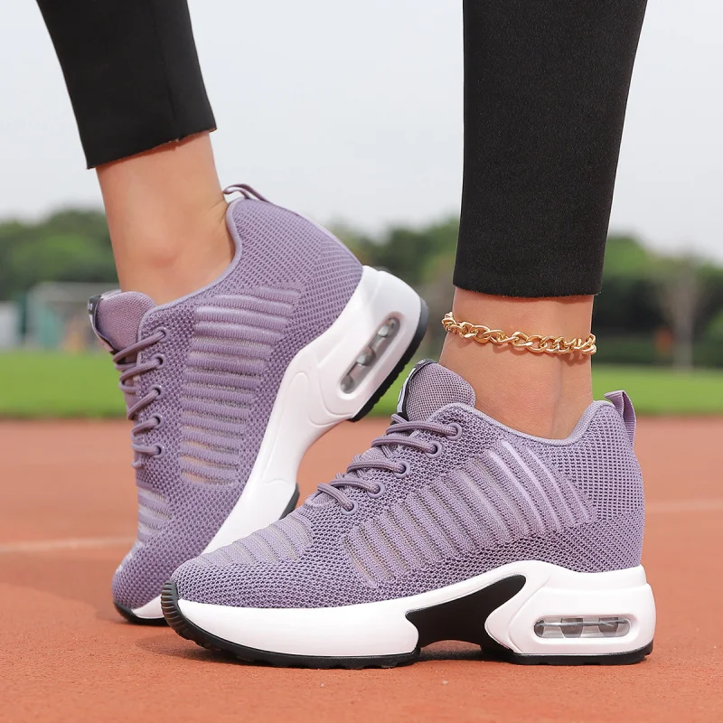 

Women's shoes, 2026 spring new sports and leisure mesh breathable thick soled sponge shoes, travel shoes