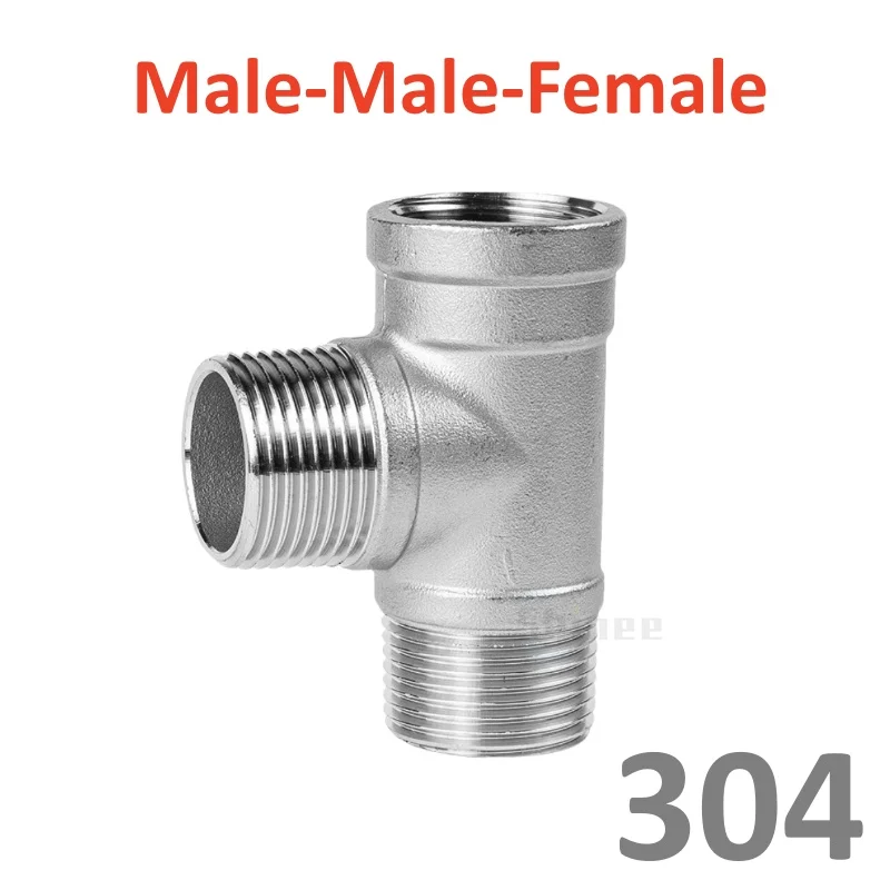 Raccord T 3 Voies Inox 304 Fileté BSP Mâle-Femelle – DN15 (1/2"), DN20 (3/4"), DN25 (1") – Robuste Et Étanchéité Parfaite