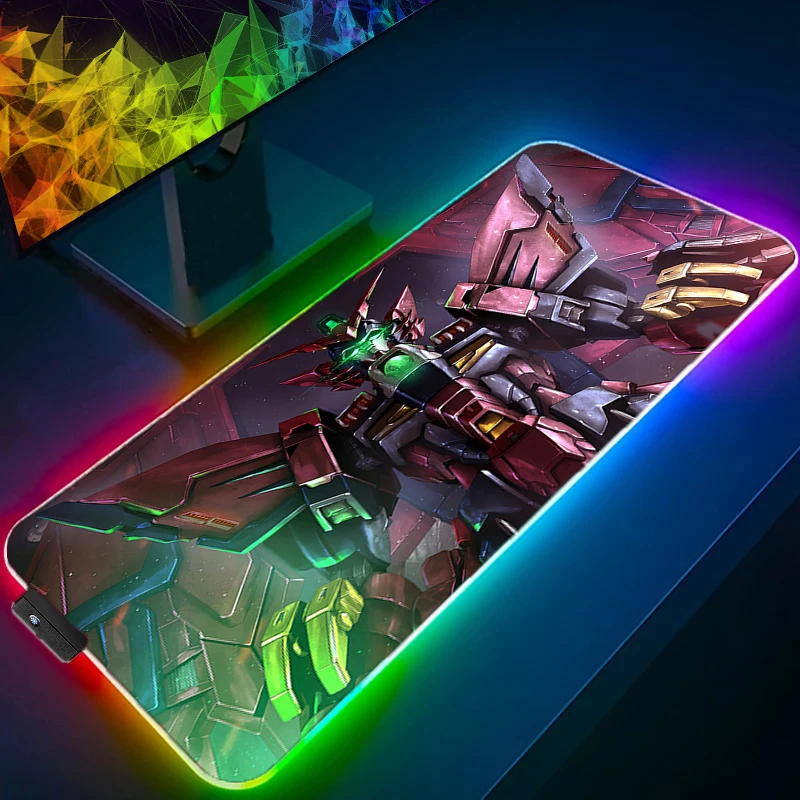 

RGB LED Mouse Pad Gaming New Mousepad MousePads M-mechanical W-warrior G-gundam Table Keyboard Pad Non-Slip Computer Desk Mat