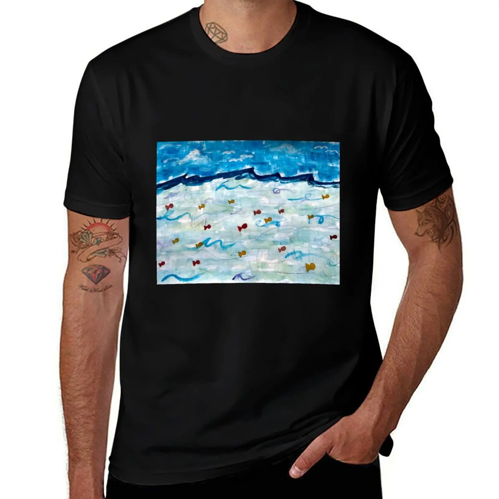 T-shirt Plenty of Fish, t-shirt basique uni pour le printemps et l'été