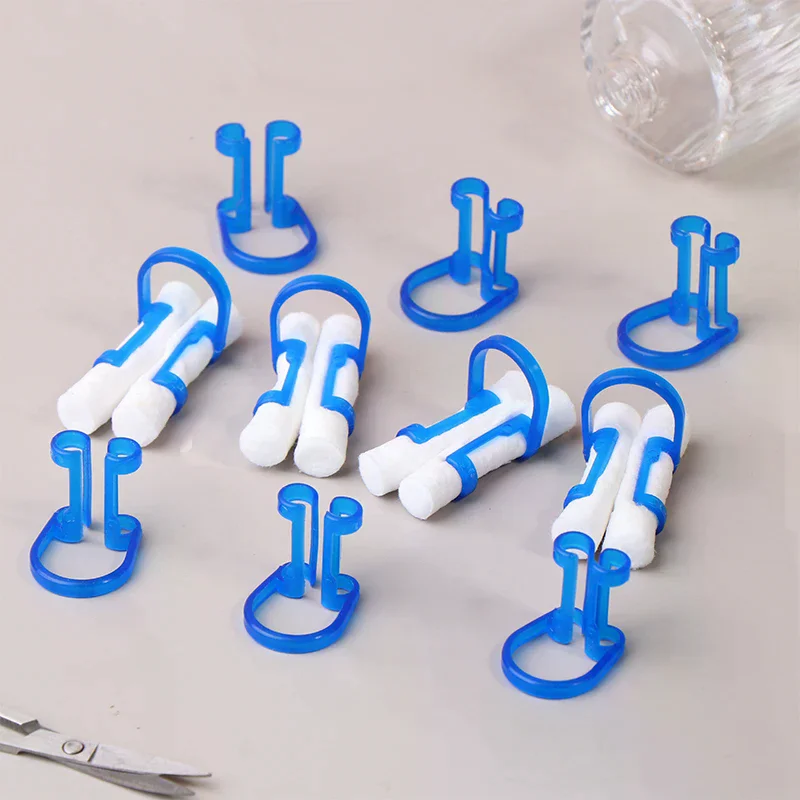 /ACR/Dental Cotton Roll Clip Ortho Plastic Blue Isolator Tool Disposable Cotton Holder Dentist Clinic Lab Supplie 10Pcs