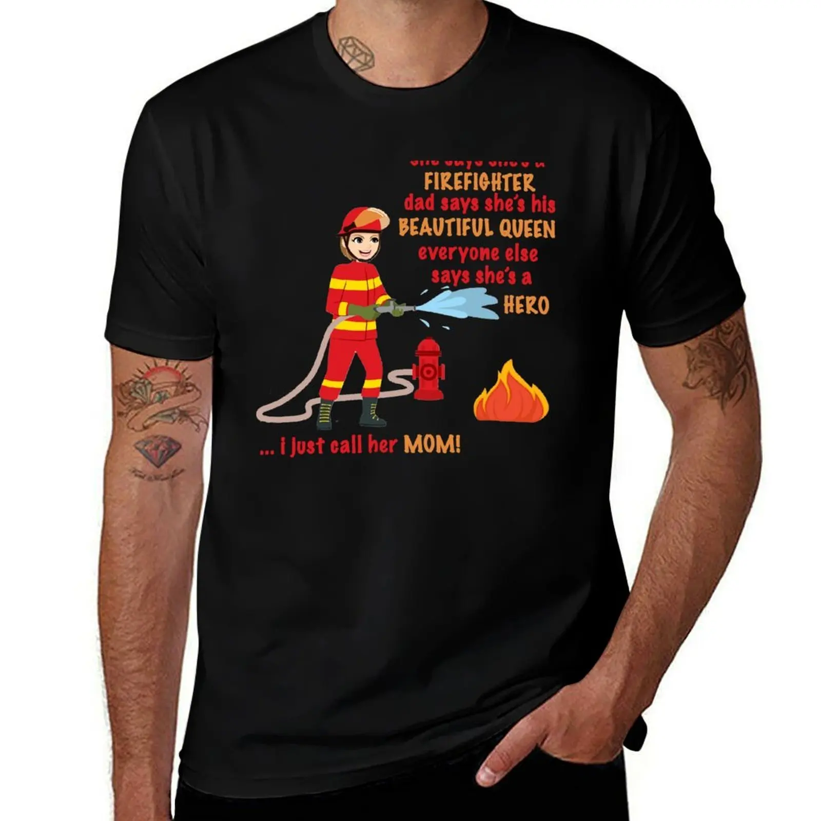 My Mom is a Firefighter! Baby Onesie T-Shirt Big and Tall Gym T-Shirt
