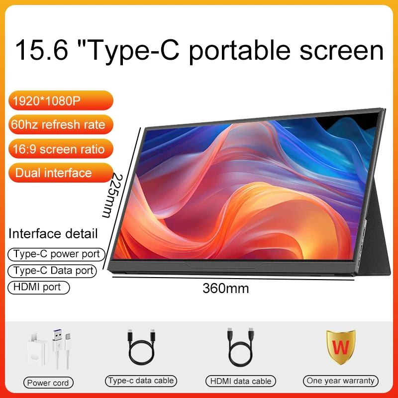 LANLIPU 15.6inch Draagbare Monitor Touchscreen Secundaire Display Computer Monitor 1080P Voor Mobiele telefoon Xbox Switch PS4/ps5 Laptop