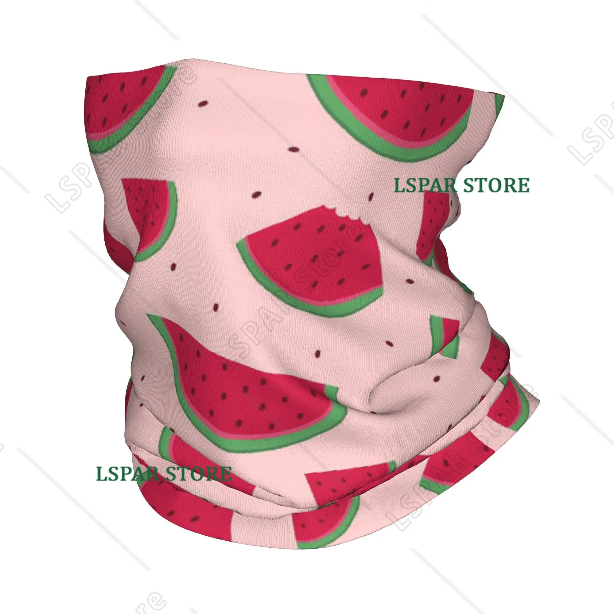 Cute Summer Fruits Watermelon Bandana Neck Gaiter Printed Balaclavas Face Scarf Headwear Running for Men Women Adult Windproof