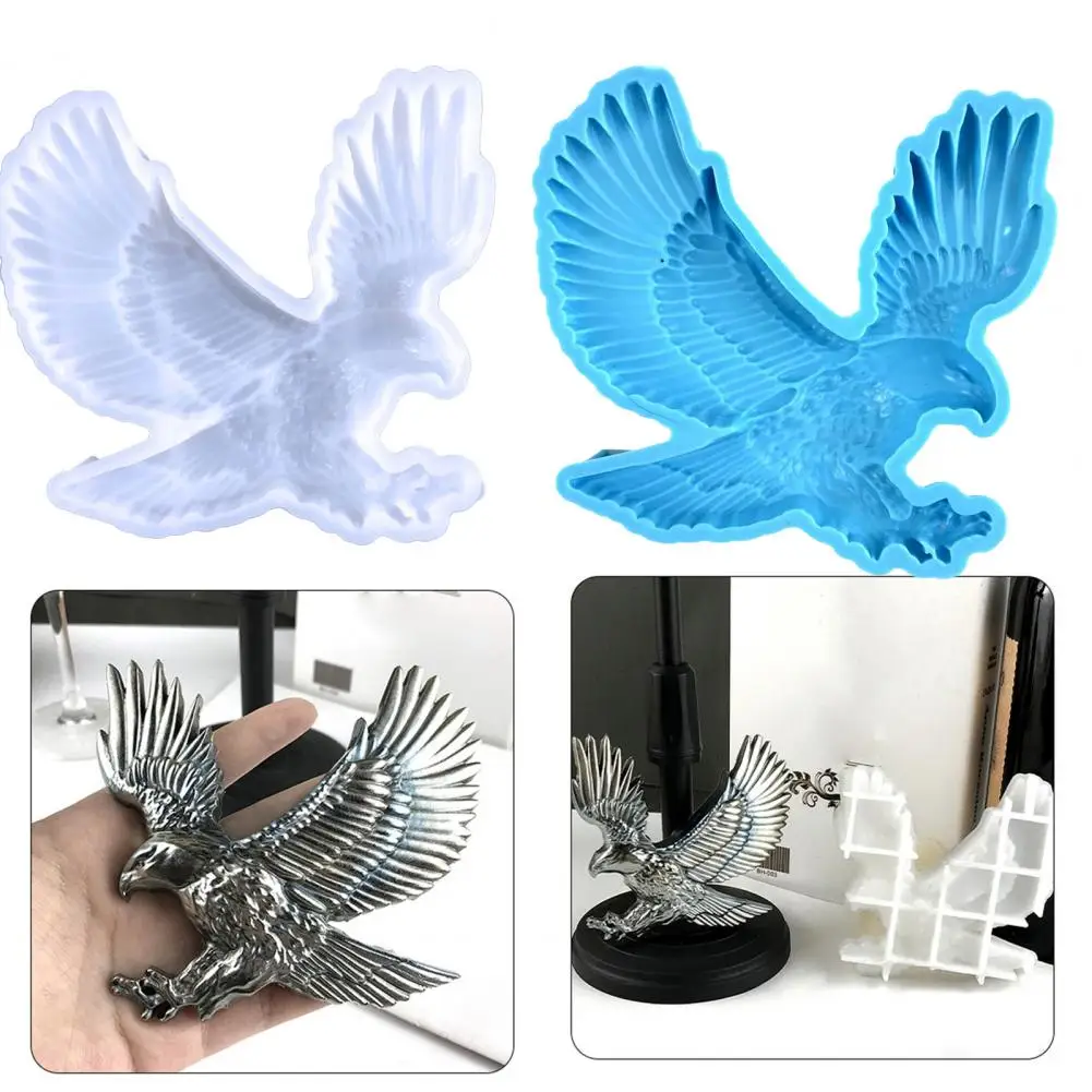 3D Eagle Silicone Mold Casting Mold Non-stick Easy Release Flexible DIY Eagle Statue Craft Mold Art Craft Home Decorations