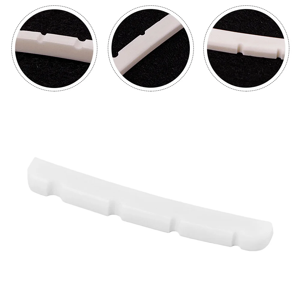 

Slotted Curved High Grade Cow Bone Nut for 4 String Bass Guitar Acoustic Saddle Bridge Guitar Bone Upgrade Saddle and Nut
