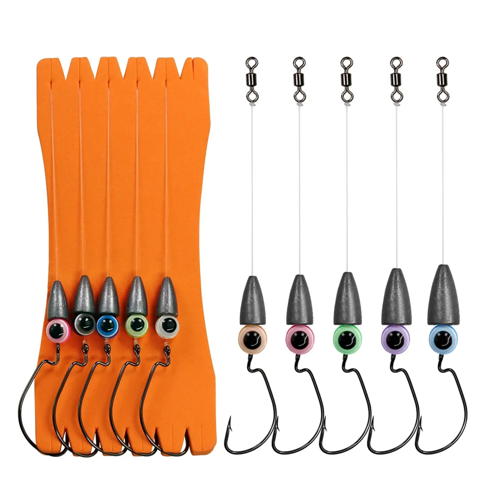 5 قطع الصيد تكساس تلاعب مجموعة 3.5 جرام 5 جرام 7 جرام 10 جرام 14 جرام الرصاص الوزن ثقالة # 1/0 خطاف صيد السمك كارولينا مجموعة أدوات الباس #1