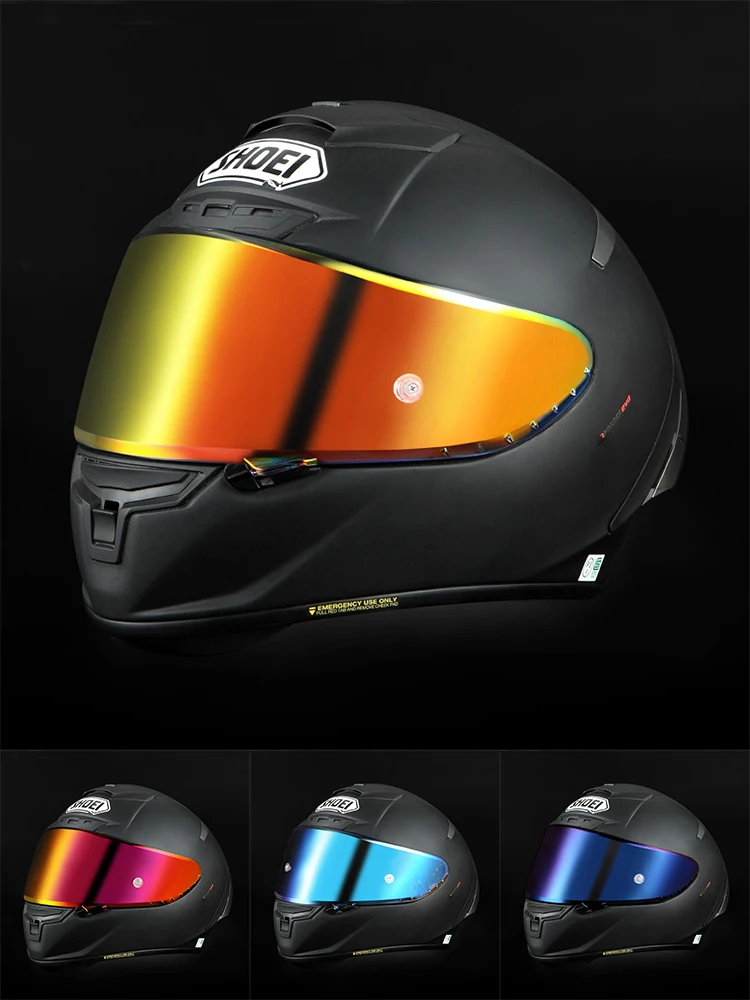 Lente de viseira para capacete de motocicleta, capa de lente de proteção facial completa para shoei