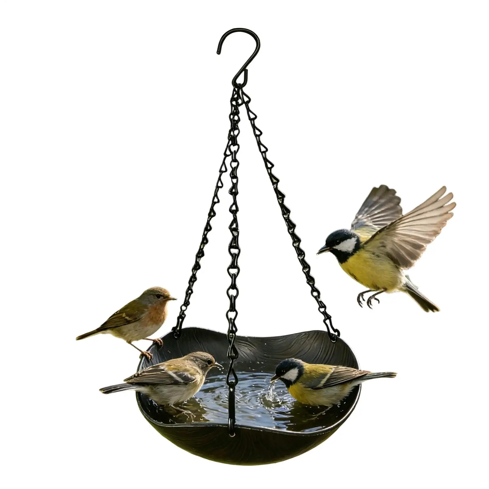 Bird Bath 2 In 1 Weather-Resistant Vintage Removable Bird Water Bowl Bath Plate For Garden Balcony Courtyard Backyard Lawn Tree