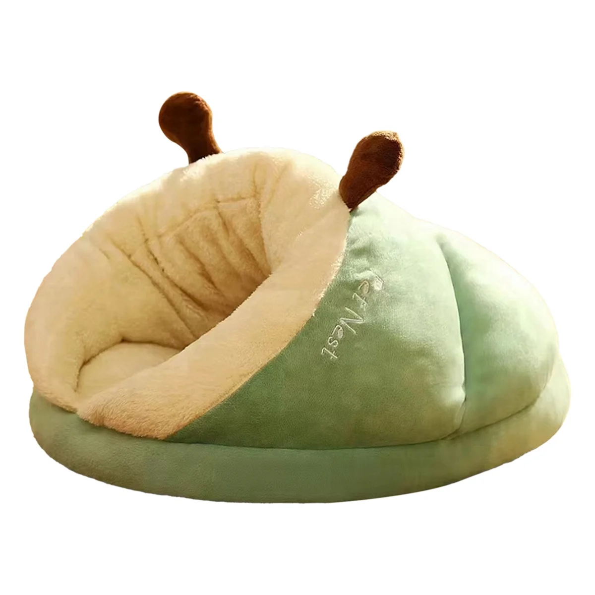 أسرة جديدة للحيوانات الأليفة من القطيفة للكلاب والقطط صغيرة ومتوسطة الحجم، أعشاش نوم مريحة على شكل دمية دب، بيوت كهف دافئة للجرو،