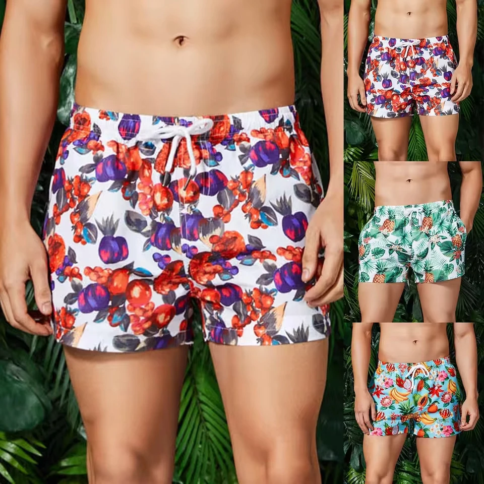 Men'S Casual Sportswear Short Pants Men'S Spring And Summer Leisure Resort Party Print Lace Up шорты больших размеров мужские