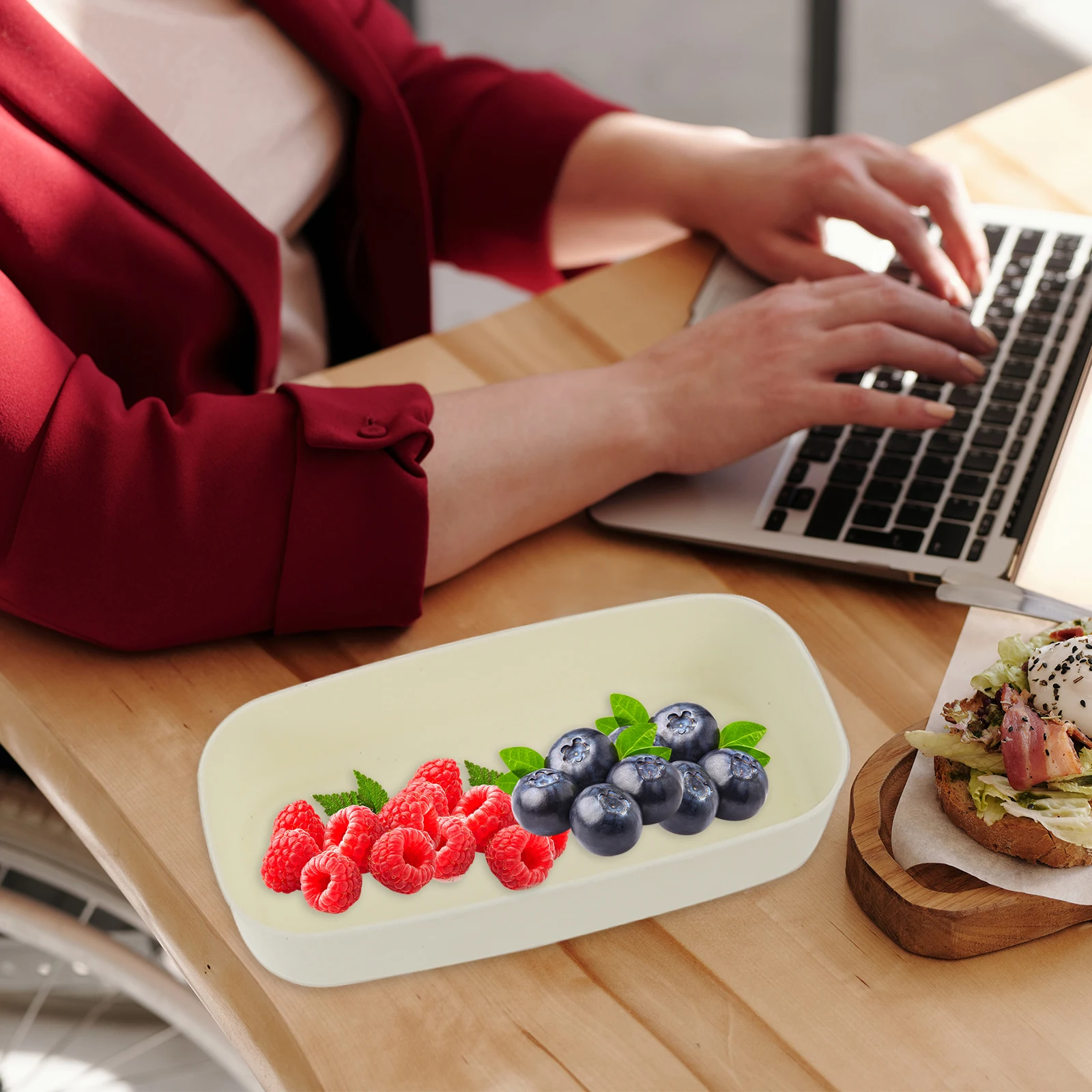 

1 set 1 Set Double Layer Portable Plastic Lunch Container For School Office Outdoor Travel Picnic Meal Storage