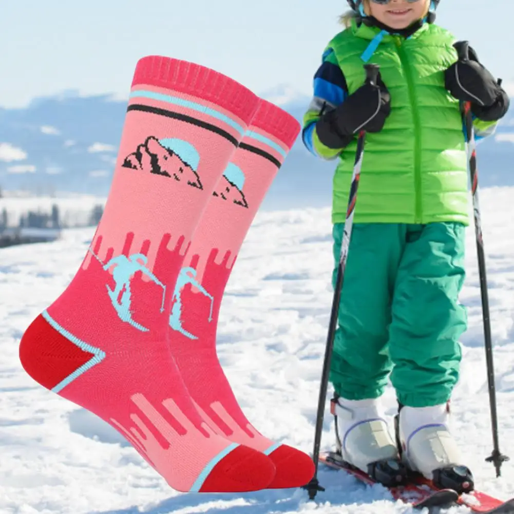 Thermal Socks 1 Pair Delicate Sweat-absorbing Lightweight  Warm Long Knee High Snow for Winter