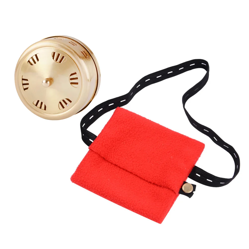 

1PC Smokeless Copper Moxa Box with Cloth Cover Portable Moxibustion Tank Environmental Warm Moxibustion Box for Whole Body Use w