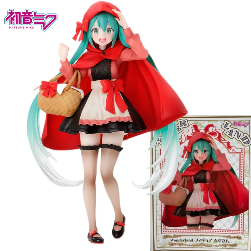 

In Stock Original TAITO Hatsune Miku Wonderland Little Red Anime Figure Birthday Present Model Collection Doll Ornaments