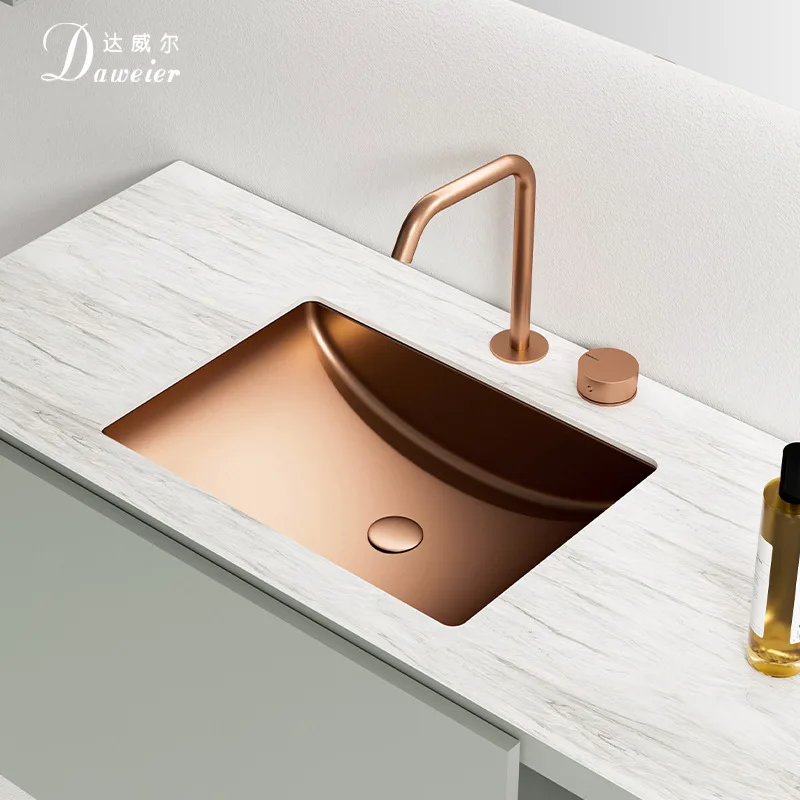 

Luxury 530*380*122mm Rose Gold SUS304 Stainless steel Bathroom sink High Quality Wash basin Washbowl Modern Lavabo undercounter