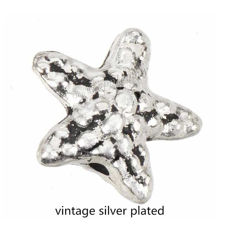 40pcs Starfish Beads For Jewelry Making Diy Handicraft Keychain Bracelets Space Loose Gold Silver Parts Fatter Metal Accessories - view 4