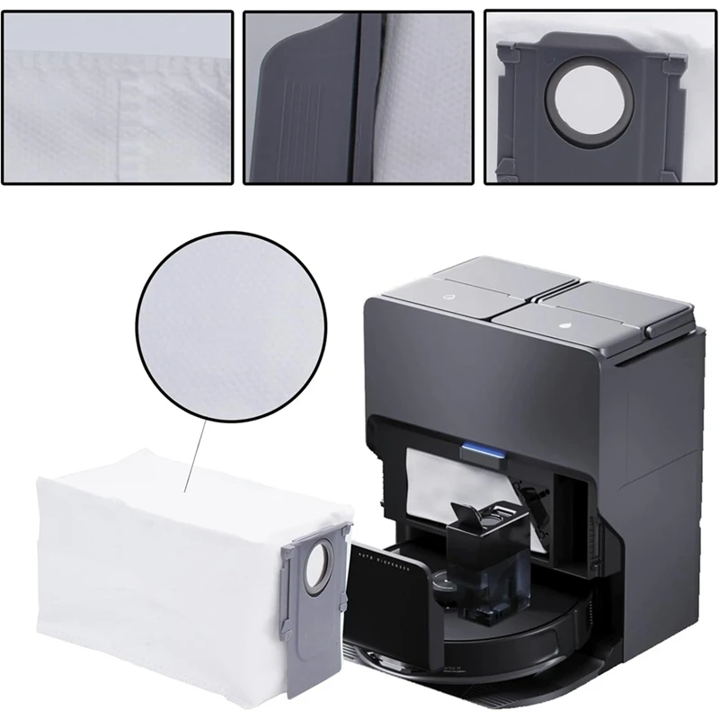 A44F-24PCS Accessories Kit For Roborock S8 Max/Maxv Ultra Robot Vacuum Main Side Brushes Filters Mops Dust Bags Edge Mop