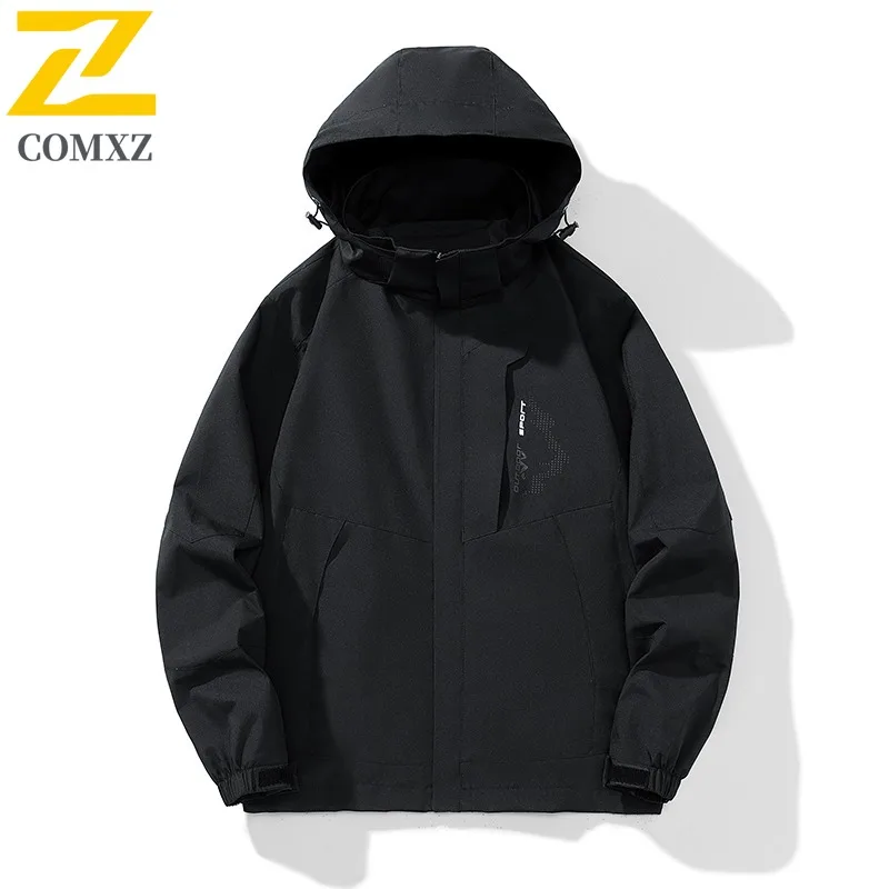 

COMXZ 2025 Autumn Winter Windbreaker Jacket Mens Womens Outdoor Casual Coat