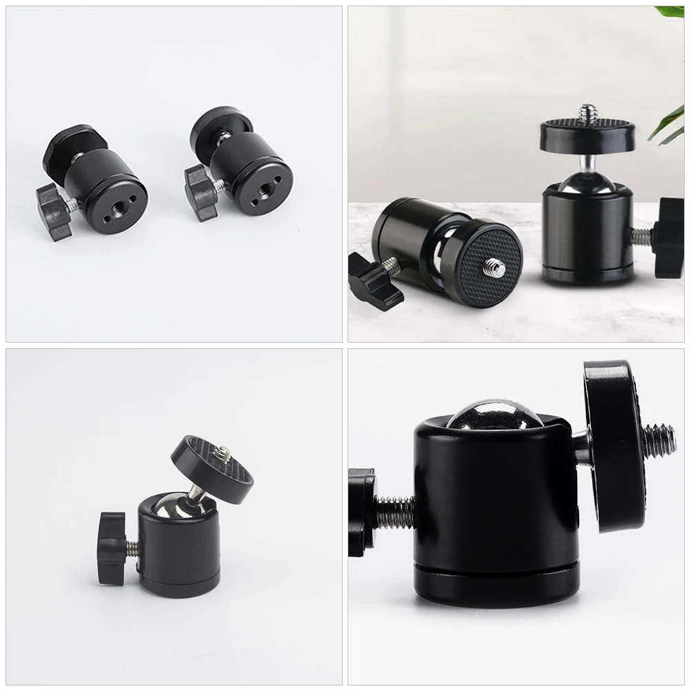 

8pcs Camera Ball Mount Adapter 1/4 Inch Metal 360 Degree Swivel Rotation Photography Accessories For Live Streaming Stands