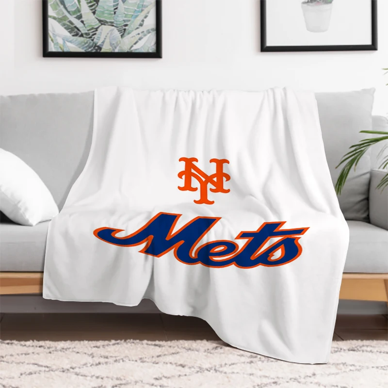 

Baseball N-New York M-Mets Throw Sofa Blanket Soft Plaid With Print Throws for Lounge Downy Microfiber Bedding Sofas Blankets