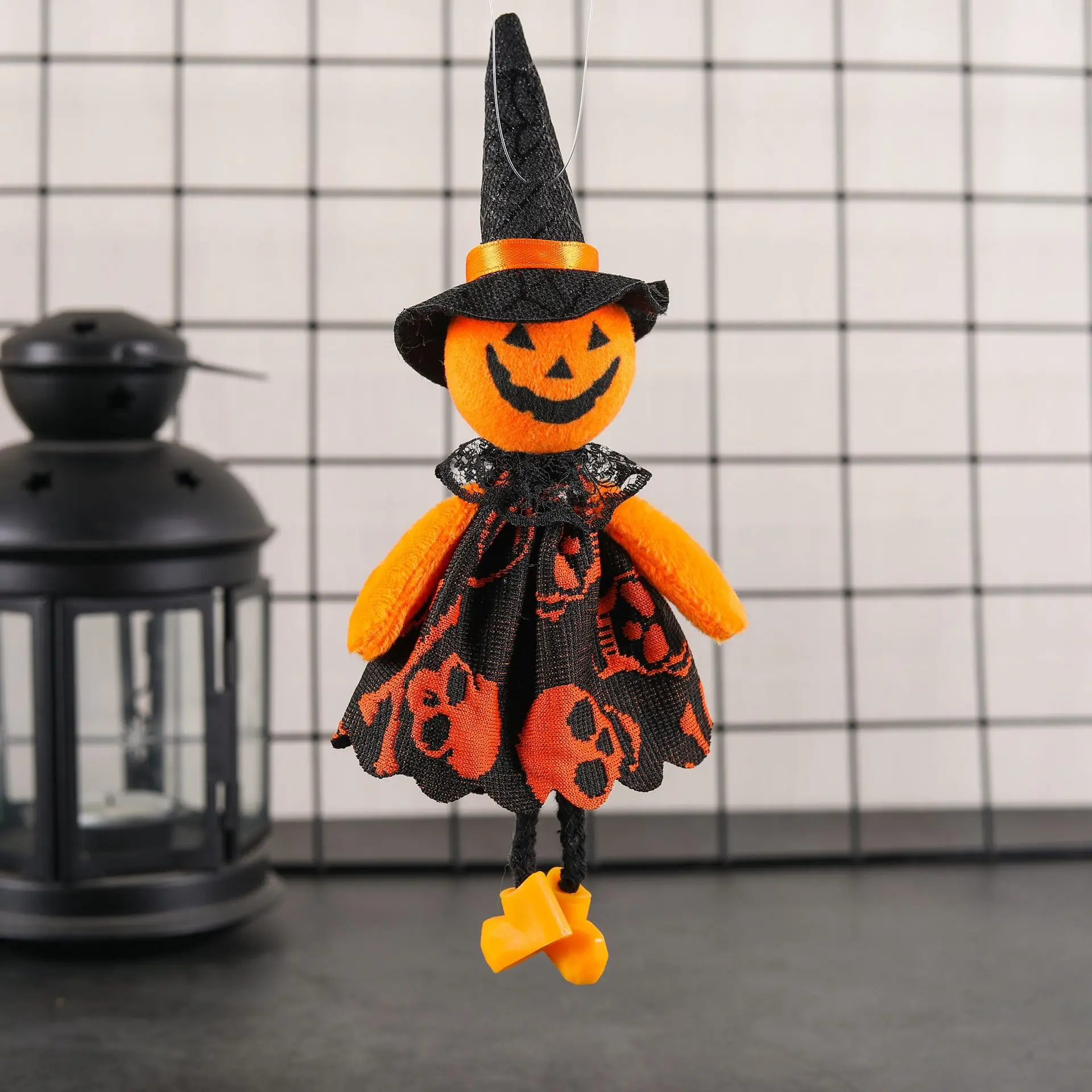 Halloween Decorations Creative Cartoon Pumpkin Witch Pendant Children\'s Party Props Horror Play Clothing Accessories Cosplay