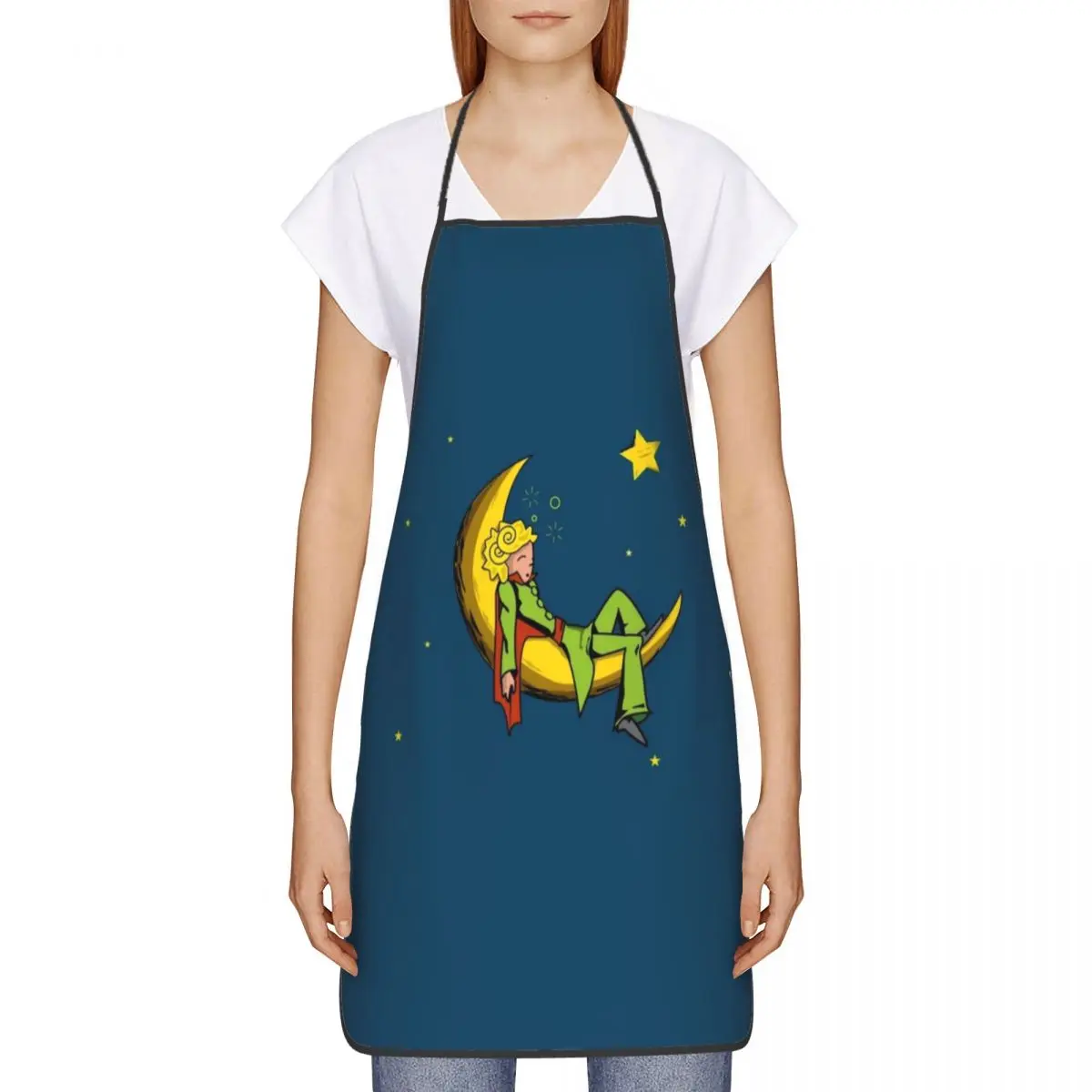 France Fiction The Little Prince Aprons for Women Men Le Petit Prince Adult Kitchen Chef Bib Tablier Cuisine Cooking Baking