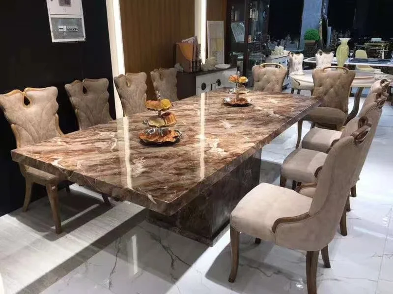 Modern design luxury 8 or 10 seater 2m or 2.4cm marble dining table