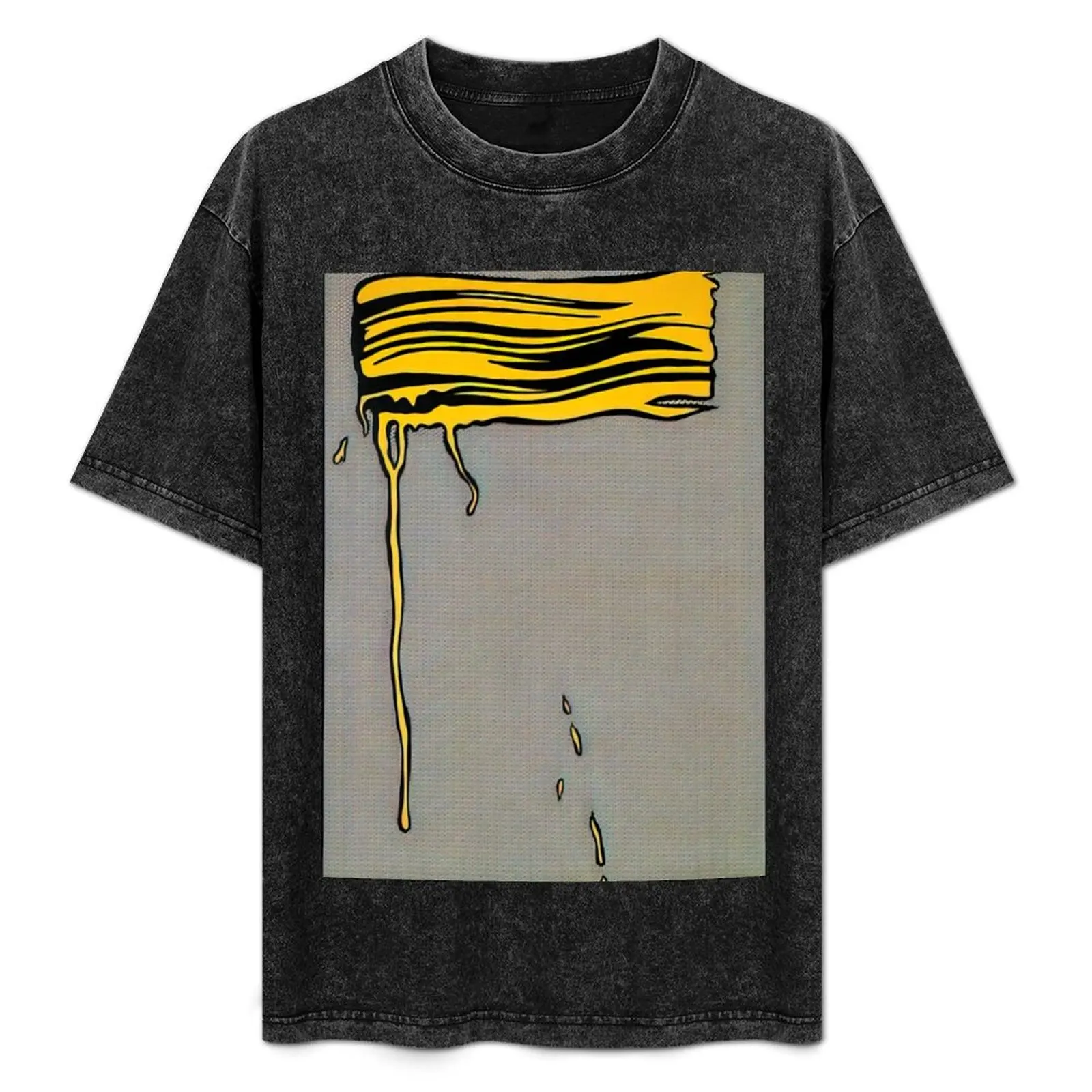 YELLOW BRUSHSTROKE I 1965 By Roy Lichtenstein T-Shirt customs design your own summer tops heavyweights mens workout shirts